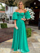 Sexy Green Sweetheart A-Line Off-Shoulder Long Sleeveless Long Party Prom Dresses,Evening Dress Online, WGP723