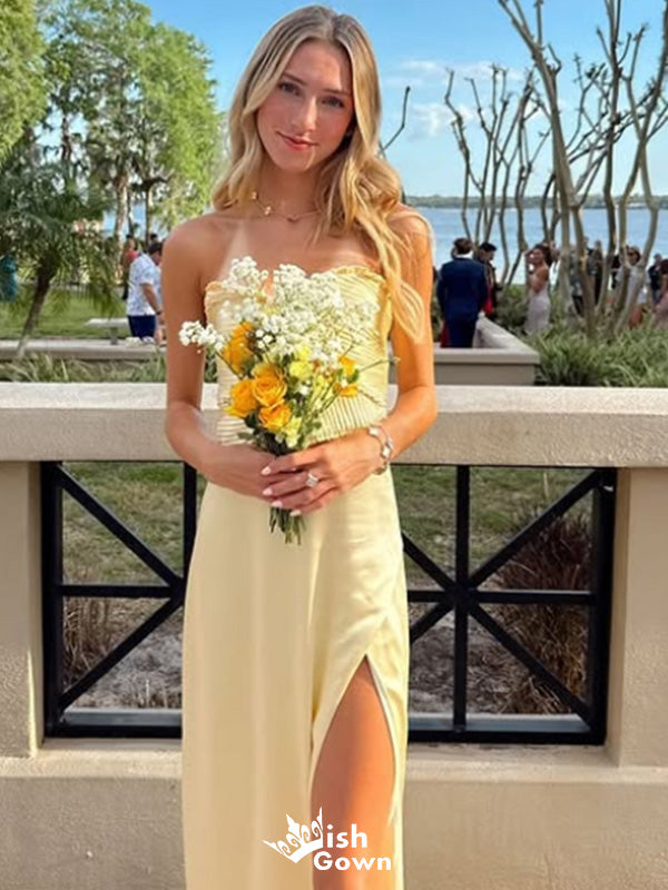 Elegant Strapless Mermaid Long Prom Dress Ideas, Evening Party Dresses,WGP1608