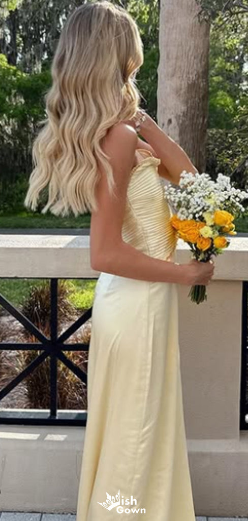 Elegant Strapless Mermaid Long Prom Dress Ideas, Evening Party Dresses,WGP1608