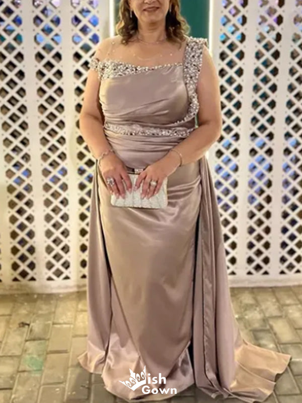 Elegant One-shoulder Mermaid Long Prom Dress Ideas, Evening Party Dresses,WGP1614