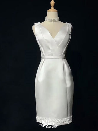 Elegant V-neck sheath Short Mini Homecoming Dress,EPT473