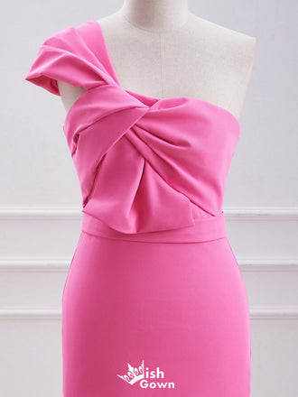 Elegant One-shoulder Sheath Short Mini Homecoming Dress,EPT485