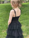 Elegant Black A-Line V-Neck Long Sleeveless Long Party Prom Dresses,Evening Dress Online, WGP746