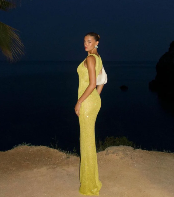 Elegant Yellow Jewel Mermaid Long Prom Dress Ideas, Evening Party Dresses,WGP1722