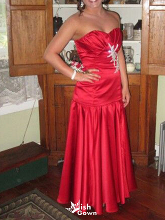 Elegant Strapless Sweetheart Sheath Long Prom Dress Ideas, Evening Party Dresses,WGP1686