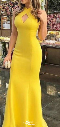 Gorgeous Halter Mermaid Long Prom Dress Ideas, Evening Party Dresses,WGP1691