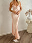 Elegant Pink Spaghetti Strap Mermaid Long Sleeveless Long Party Prom Dresses,Evening Dress Online, WGP761