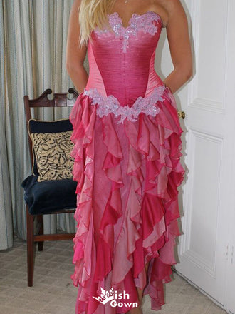 Unique Strapless A-line Long Prom Dress Ideas, Evening Party Dresses,WGP1706