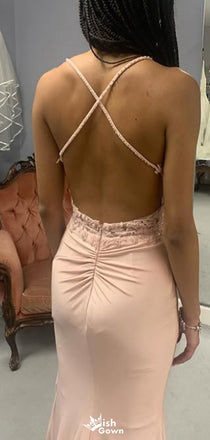 Elegant Spaghetti Strap Mermaid Long Prom Dress Ideas, Evening Party Dresses,WGP1713