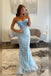 Unique Blue Applique Sweetheart Mermaid Long Prom Dress Ideas, Evening Party Dresses,WGP1898