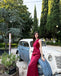 Elegant Silk Satin One Shoulder Prom Dress Sleeveless Slim Fit Floor Length Evening Gown,WGP2058