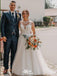 Gorgeous Lace Illusion Sleeveless Applique Popular Bridal Long Wedding Dresses, WDH094