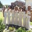 Elegant Ivory Mermaid Strapless Popular Cheap Maxi Long Wedding Guest Bridesmaid Dresses,WGM244