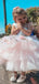 Lovely Ball Gown One Shoulder Sleeveless Applique Ruffle Little Long Flower Girl Dresses, Wedding Flower Girl Dresses, FGD033
