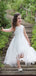 Cute White Round Neck Sleeveless Applique Little Long Flower Girl Dresses, Wedding Flower Girl Dresses, FGD036