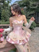 Elegant Pink Sweetheart A-Line Short Homecoming Dresses For Birthday Party, EPT708