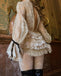 Unique White Halter A-Line Long Sleeve Short Homecoming Dresses For Birthday Party, EPT701
