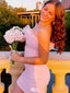 Elegant Pink Floral Mermaid Short Homecoming Dresses For Birthday Party, EPT706