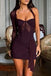 Sexy Brown Sweetheart Mermaid Short Homecoming Dresses For Birthday Party, EPT684