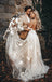 Unique Off Shoulder Floral Lace Wedding Dress A Line Tulle Bridal Gown,WDH189