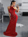 Sexy Red Mermaid Sequin Backless Maxi Long Party Prom Dresses,WGP286