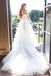 Romantic Lace Off Shoulder V Neck With Train Applique Popular Bridal Long Wedding Dresses, WDH096