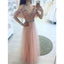Unique Formal Pretty Tulle Formal Long Prom Dresses, WG1040