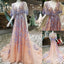 Beautiful Unique V Neck Charming Applique Long Prom Dresses, WG1041 - Wish Gown