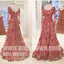 Most Popular Long Sleeves Formal A Line Cheap Flowers Long Prom Dresses, WG1121