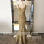 Two Pieces Lace Mermaid Elegant Affordable Evening Long Prom Dresses, WG1123