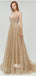 Sexy Deep V Neck Sparkly Popular Evening Formal Long Prom Dresses, WG1096