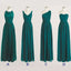 Best Sale Cheap Simple Mismatched Styles Chiffon Floor-Length Formal Long Teal Green Bridesmaid Dresses, WG183 - Wish Gown
