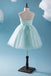 Cute Tiffany Blue Spaghetti Tulle Satin Flower Girl Dresses, Cheap Popular Little Girl Dresses, FG050 - Wish Gown