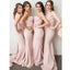 Blush Pink Charming Inexpensive Mermaid Wedding Party Long Bridesmaid Dresses, WG427 - Wish Gown