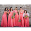 Convertible Watermelon Long Charming Wedding Party Bridesmaid Dresses, WG438 - Wish Gown