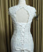 Stunning Lace White Elegant Lace Up Open Back Online Cheap Wedding Dress, WG648