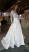 Affordable Long Sleeves Ivory Lace V Neck Elegant Cheap Long Wedding Dresses, WG668 - Wish Gown