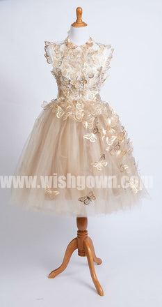 Cute Butterfly Affordable Tulle Charming Flower Girl Dresses for Wedding Party, FGS124 - Wish Gown