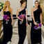 Simple Black Mismatched Wedding Party Long Bridesmaid Dresses Online, PD0084