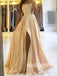 Open Back A-line Side Split Long Prom Dresses PG1176