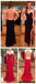 Unique Side Slit High Neck Beaded Sexy Black On Sale Evening Long Prom Dress, PD0155