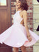 Short Pink Simple Open Back Sexy For Teens Homecoming Prom Gowns Dress, BD0076