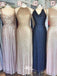 Popular Mismatched Cheap Long Sequin Bridesmaid Dresses, WG404