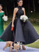 Unique New Arrival Black Ankle Length Wedding Party Bridesmaid Dresses with Bow, WG445