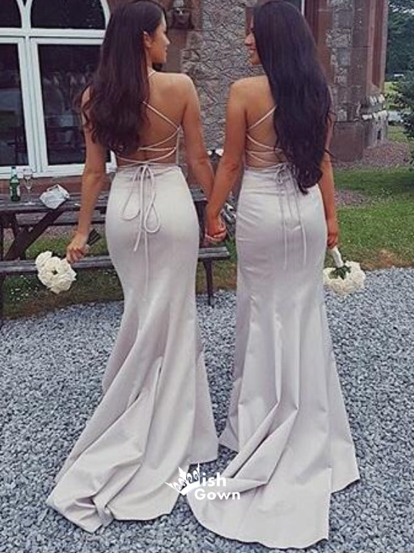 Popular Slit Mermaid Long Wedding Party Elegant Cheap Bridesmaid Dresses, WG486