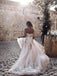 Sweetheart Tulle Strapless Appliques A-line Sweep Train Wedding Brides Dresses, WGB023