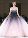 Off Shoulder Ombre Ball Gown Long Evening Prom Dresses, Evening Party Prom Dresses, WGP082