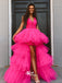 V-neck Multi Layer Net Yarn Cake Puffy Princess Dress Evening Gowns Prom Dresses , WGP153