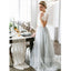 2 Pices Charming Lace Top Tulle Short Sleeves Long Wedding Bridesmaid Dresses, WG467 - Wish Gown