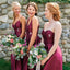 Elegant Mismatched Simple Cheap Long Wedding Bridesmaid Dresses, WG328 - Wish Gown